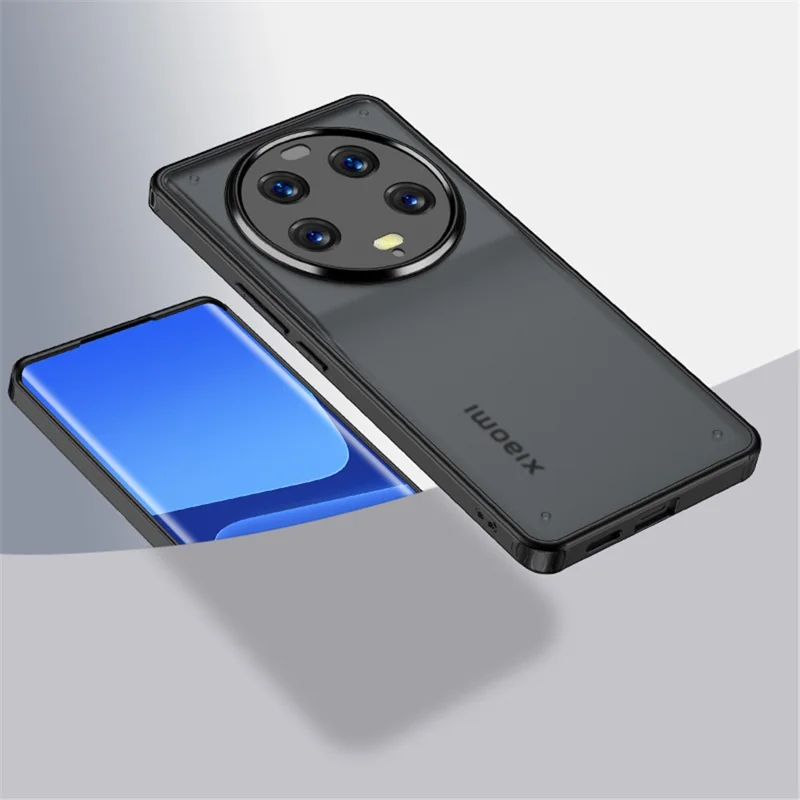 For Xiaomi 13 Ultra Protective Phone Case Hard PC Soft TPU Anti-drop Cell Phone Cover - Black