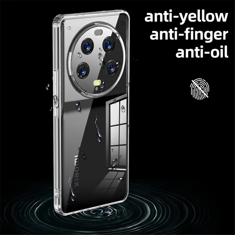 For Xiaomi 13 Ultra Protective Phone Case Hard PC Soft TPU Anti-drop Cell Phone Cover - Black