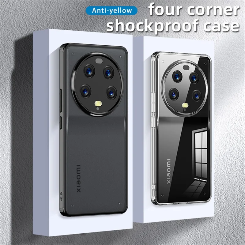For Xiaomi 13 Ultra Protective Phone Case Hard PC Soft TPU Anti-drop Cell Phone Cover - Black