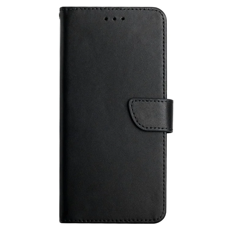 HT02 Genuine Leather Phone Case per Samsung Galaxy M14 5G, Custodia Protettiva Wallet Flip con Supporto - Nero
