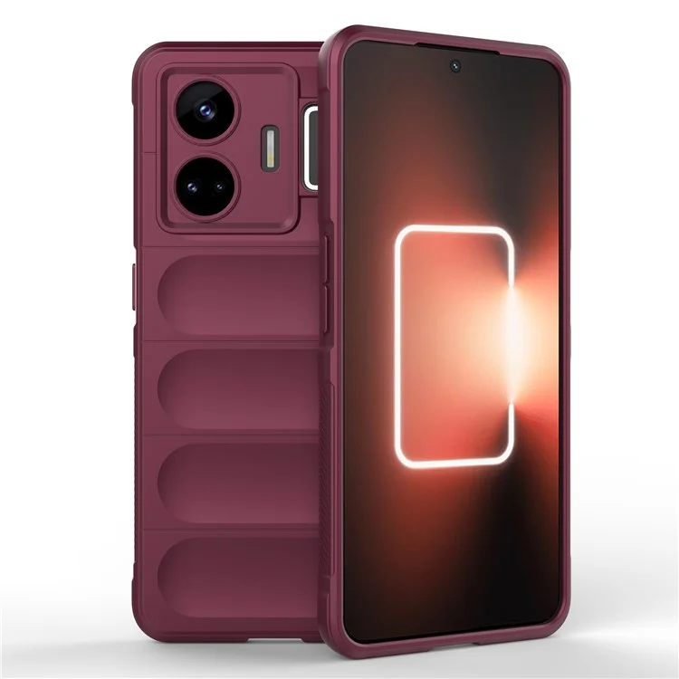 Для Realme GT Neo 5 5G / GT3 5G Rugged TPU Phone Cover Drop Protection Cell Phone Case - Wine Red