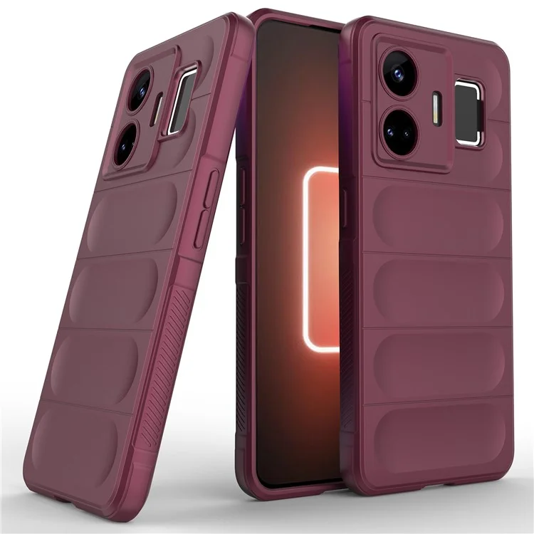 Для Realme GT Neo 5 5G / GT3 5G Rugged TPU Phone Cover Drop Protection Cell Phone Case - Wine Red