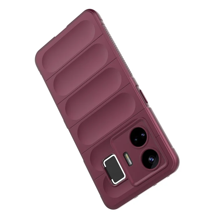 Для Realme GT Neo 5 5G / GT3 5G Rugged TPU Phone Cover Drop Protection Cell Phone Case - Wine Red