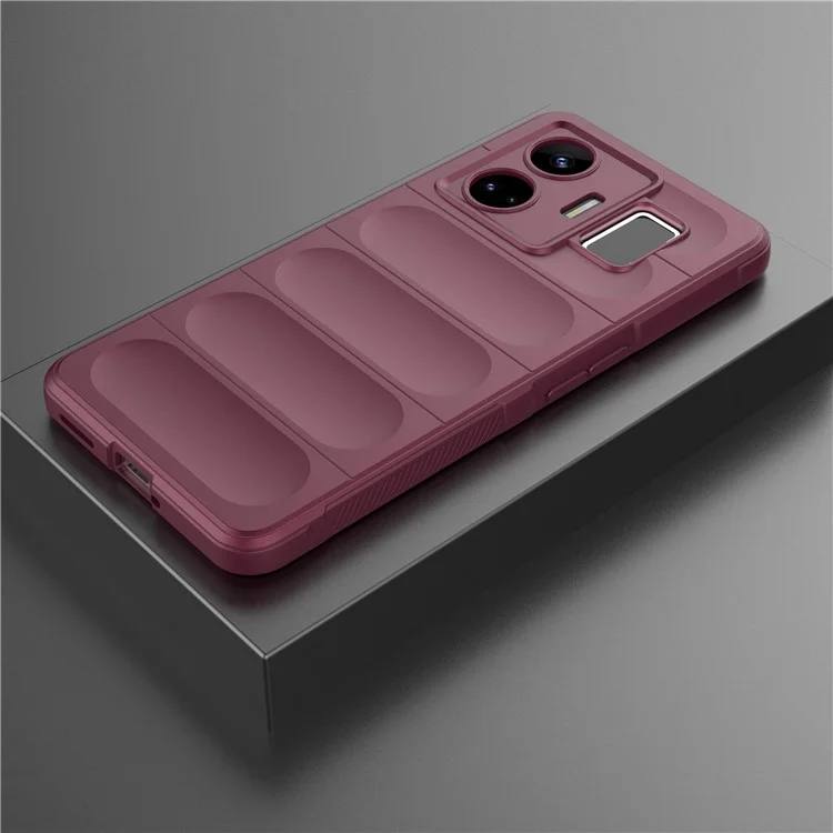 Для Realme GT Neo 5 5G / GT3 5G Rugged TPU Phone Cover Drop Protection Cell Phone Case - Wine Red