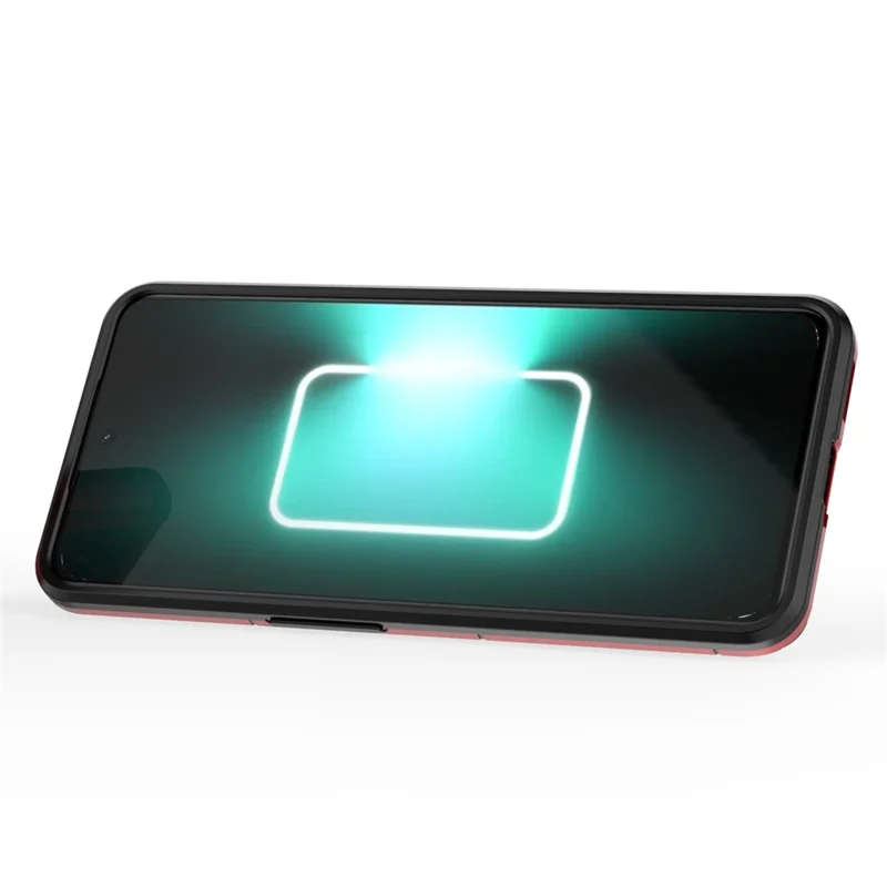 Для Realme GT Neo 5 5G / GT3 5G Ring Holder Kickstand Phone Case Shockproof TPU+PC Protective Cover - Red