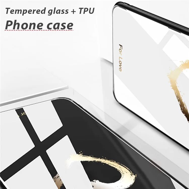 For OnePlus 11 5G Pattern Printing Anti-scratch Phone Case Tempered Glass+PC+TPU Cell Phone Cover - Lovely