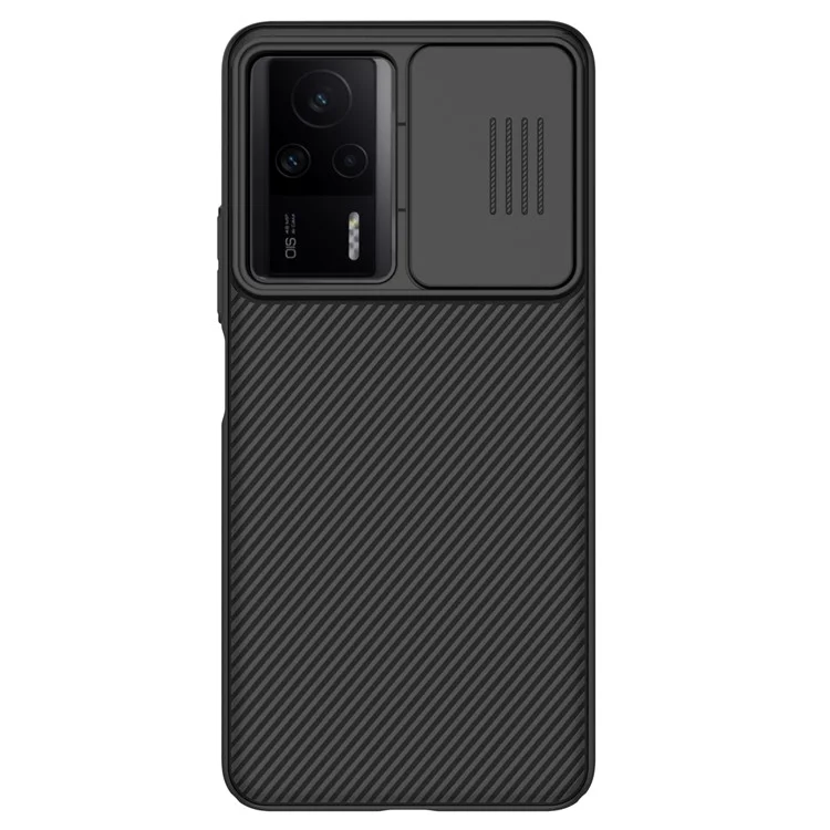NILLKIN CamShield para Xiaomi Redmi K60E 5G Funda de teléfono dura de PC Anti-caída con protección deslizante de la lente - Negro