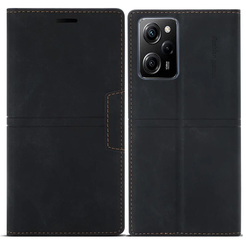 Para Xiaomi Poco X5 Pro 5G / Redmi Note 12 Pro Speed 5G / Note 12 Pro 5G Wallet Phone Case Protective PU Leather Flip Cover - Preto