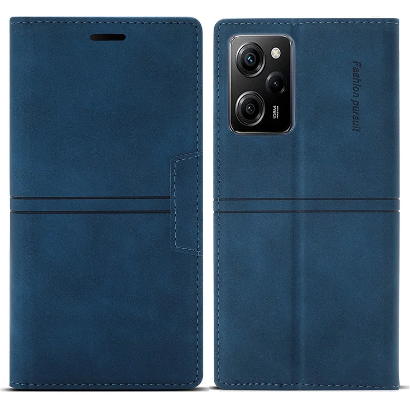 For Xiaomi Poco X5 Pro 5G / Redmi Note 12 Pro Speed 5G / Note 12 Pro 5G Wallet Phone Case Protective PU Leather Flip Cover - Blue