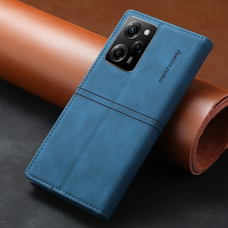 For Xiaomi Poco X5 Pro 5G / Redmi Note 12 Pro Speed 5G / Note 12 Pro 5G Wallet Phone Case Protective PU Leather Flip Cover - Blue