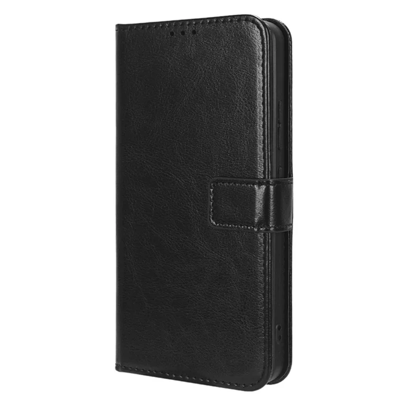 PU Leather Stand Cover voor itel P40, Crazy Horse Textuur Portefeuille Telefoonhoes - Zwart