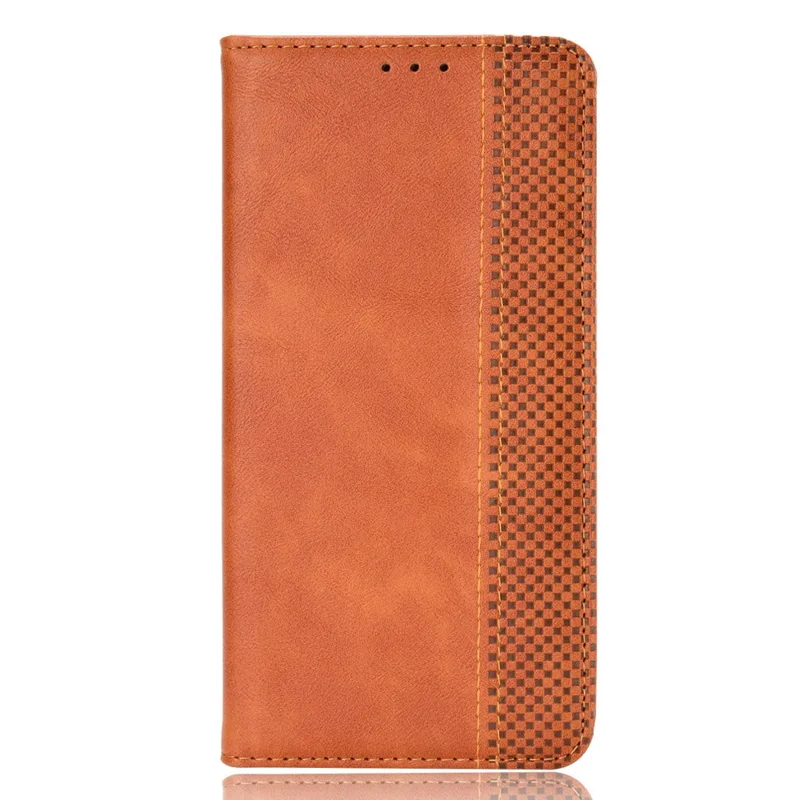 Pour itel P40 Retro Phone Cover Magnetic PU Leather Stand Cell Phone Wallet Case - Marron