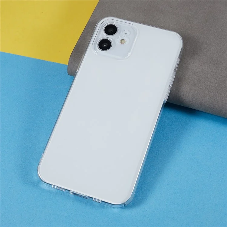 For iPhone 12 6.1 inch Transparent Phone Case Hard PC Anti-drop Phone Back Cover