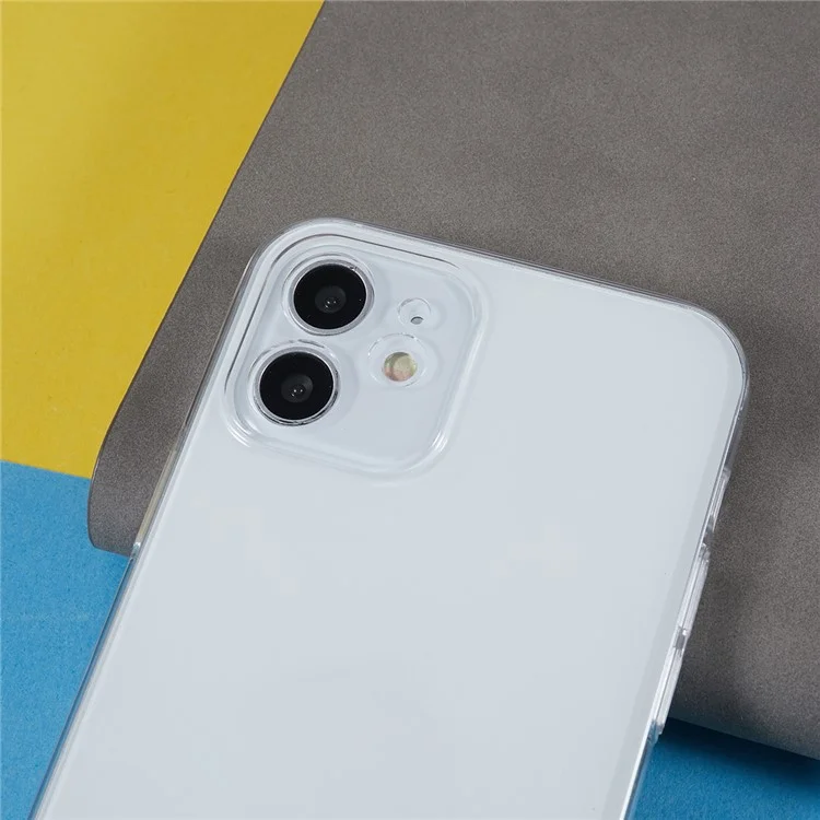 For iPhone 12 6.1 inch Transparent Phone Case Hard PC Anti-drop Phone Back Cover