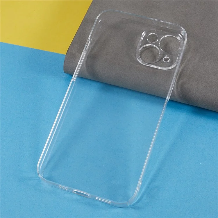 Pour iPhone 13 6.1 pouces Transparent PC Mobile Phone Case Anti-drop Back Cover