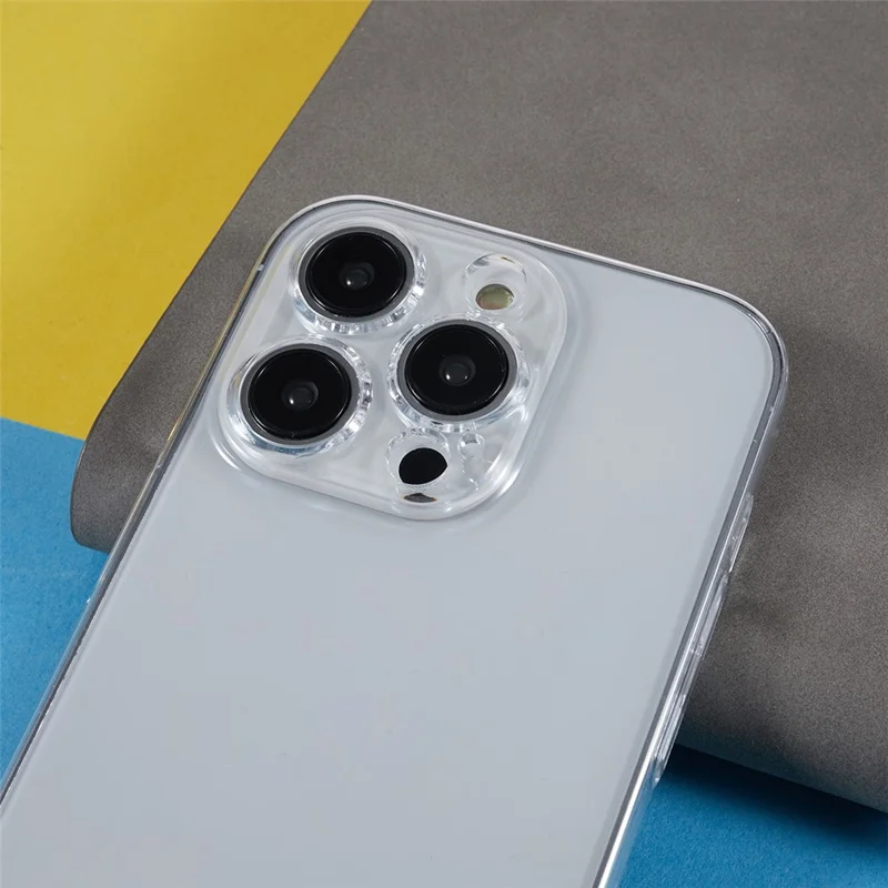Pour iPhone 13 Pro Max 6,7 pouces Transparent PC Phone Case Shockproof Cell Phone Back Cover