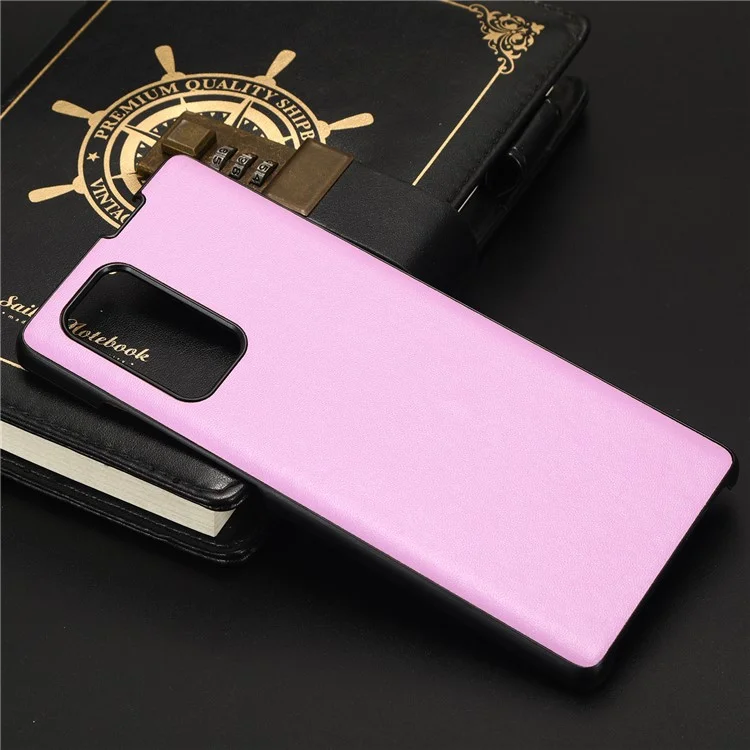 For LG Wing 5G PU Leather Coated PC Phone Case Drop-proof Smartphone Cover - Purple