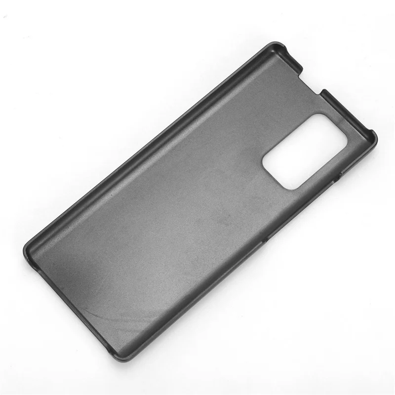 Funda de teléfono celular de PC con revestimiento de cuero de PU para LG Wing 5G, a prueba de golpes, cubierta para teléfono inteligente - Marrón