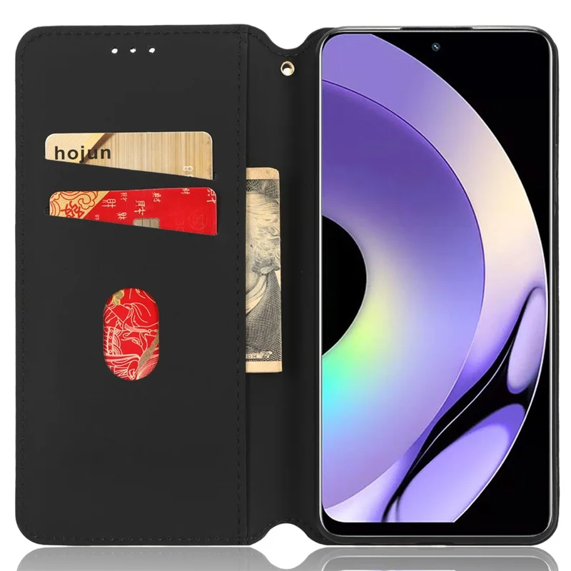 For Realme 10 Pro 5G PU Leather Stand Phone Case Wallet Flip Rhombus Pattern Imprinted Phone Cover - Purple