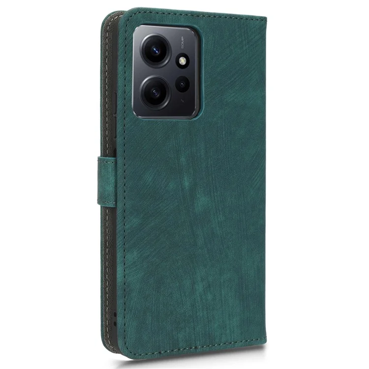 Für Xiaomi Redmi Note 12 4G PU-Leder-Brieftasche, Klapphülle, RFID-blockierend, Ständer, Telefonabdeckung mit Riemen - Grün