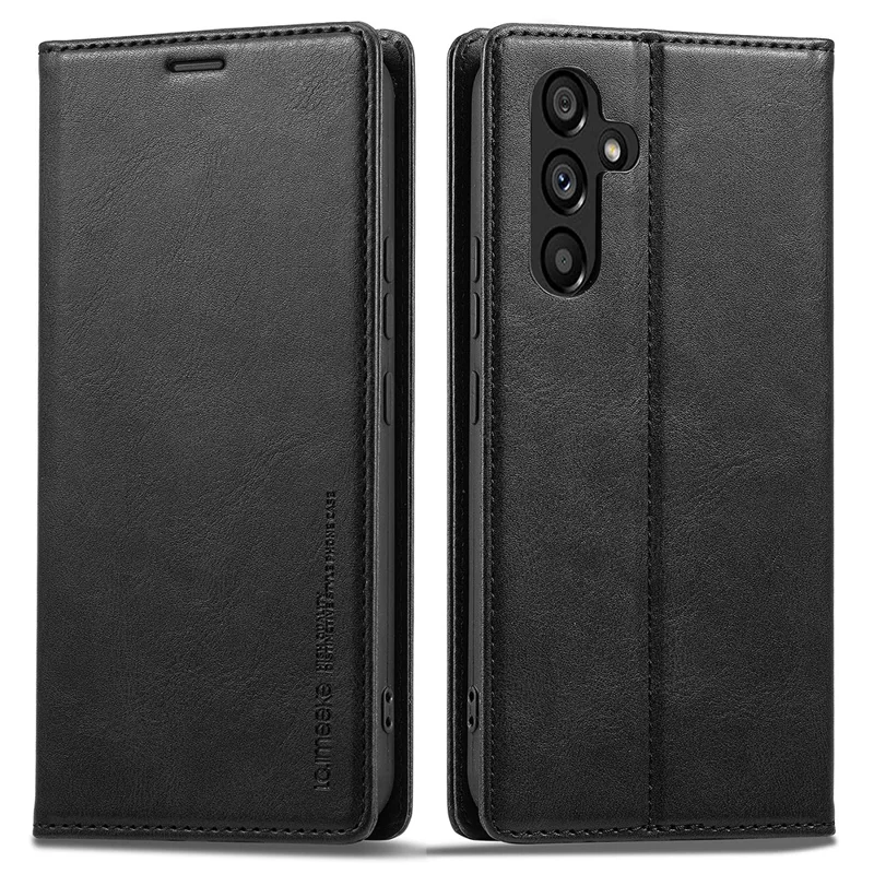 LC.IMEEKE voor Samsung Galaxy A34 5G PU Leather Flip Folio Case met RFID-blokkering Wallet Stand Telefoonhoes - Zwart