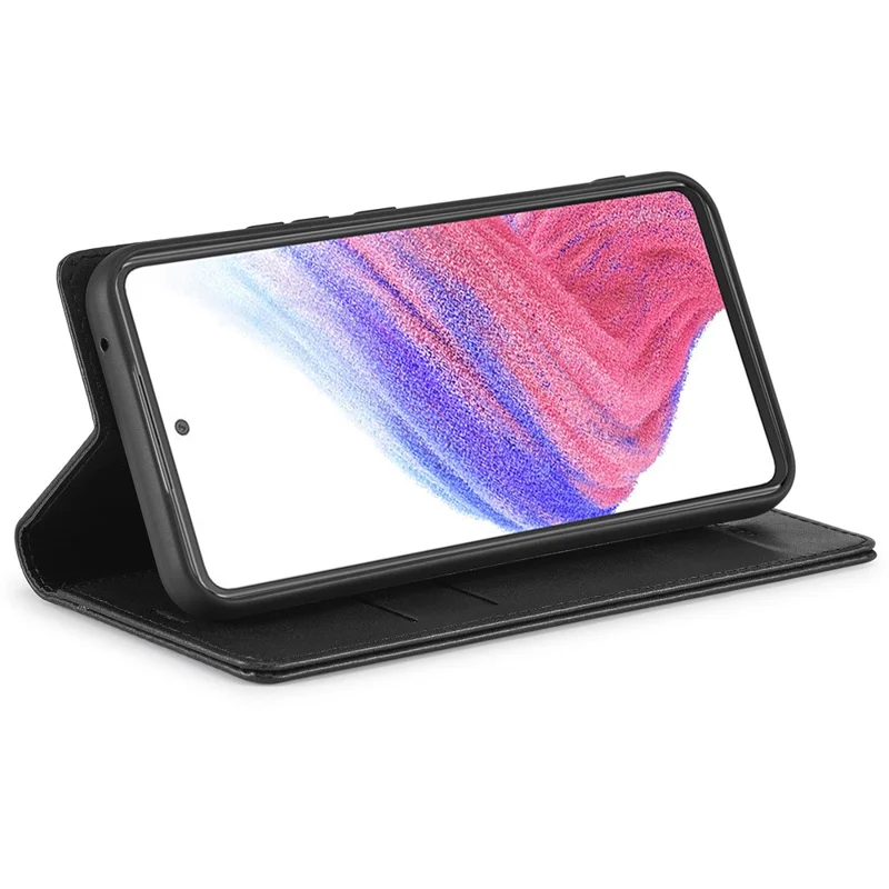 LC.IMEEKE voor Samsung Galaxy A34 5G PU Leather Flip Folio Case met RFID-blokkering Wallet Stand Telefoonhoes - Zwart