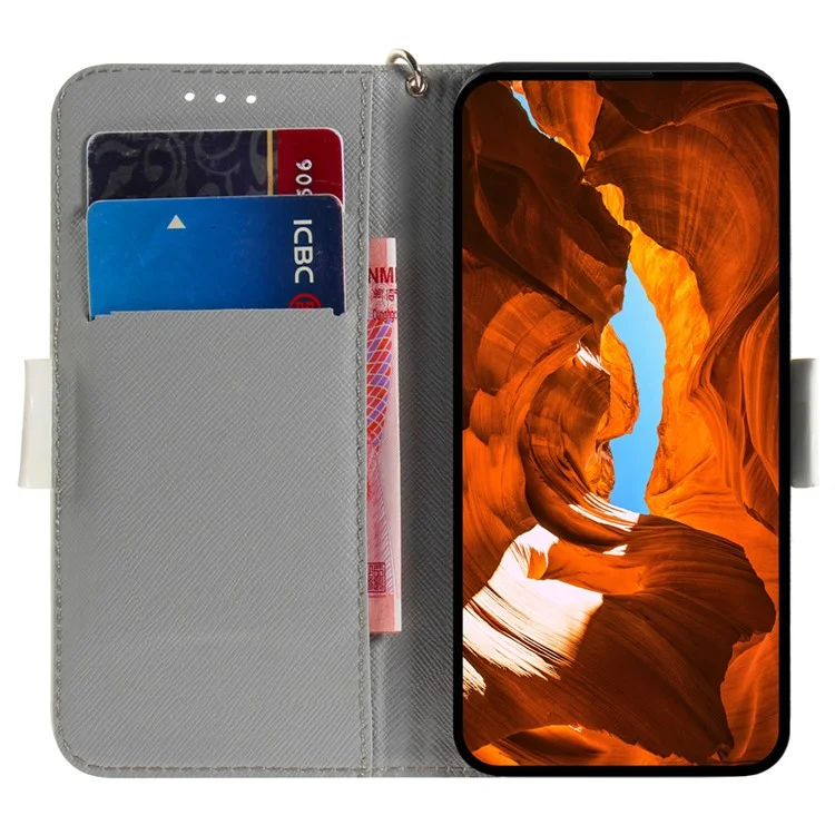 Кошелек-чехол для телефона Xiaomi Redmi 11A 4G / 12C 4G, ПУ-кожа с узором, печатающий чехол-подставка с ремешком - Акварельные цветы