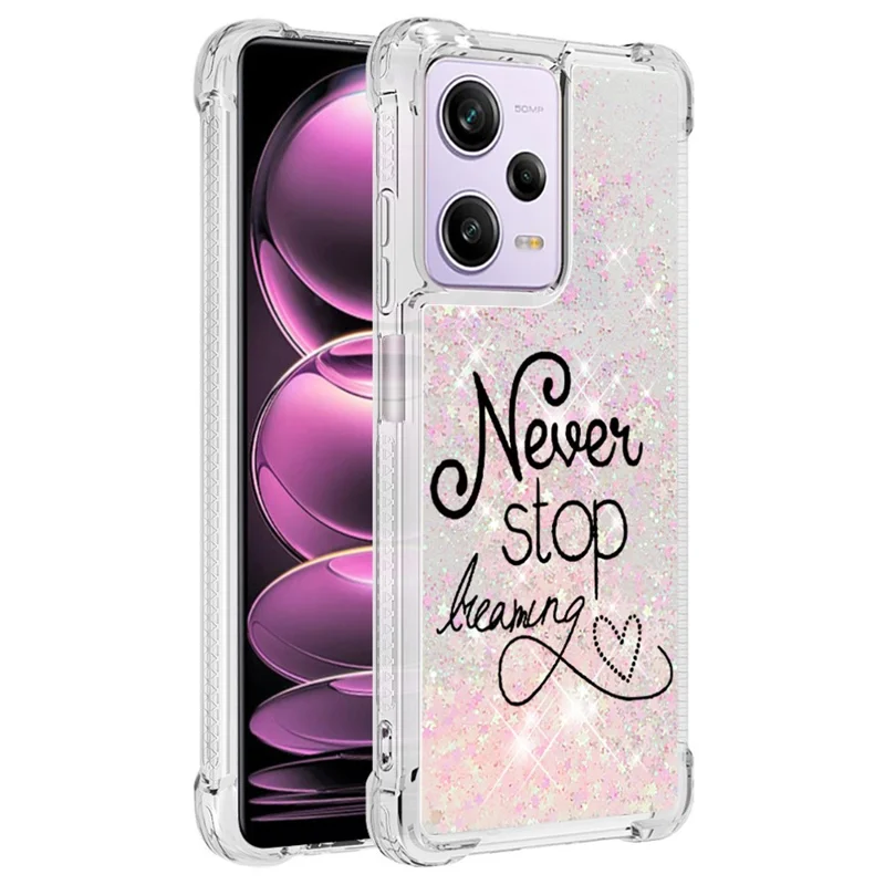YB Quicksand Series-2 Para Xiaomi Redmi Nota 12 Pro 5G (China) /(índia) Topa Mola Topate - Nunca Pare de Sonhar