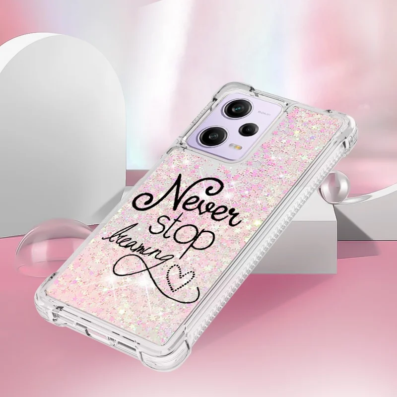 YB Quicksand Series-2 Para Xiaomi Redmi Nota 12 Pro 5G (China) /(índia) Topa Mola Topate - Nunca Pare de Sonhar