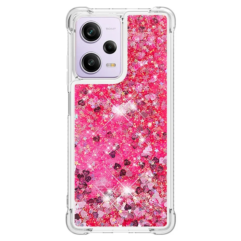 Para Xiaomi Redmi Note 12 Pro 5G (China) /(índia) YB Série-1 Capso Celular da Série 1 Case Anti-drop TPU Topa - Rosa / Corações