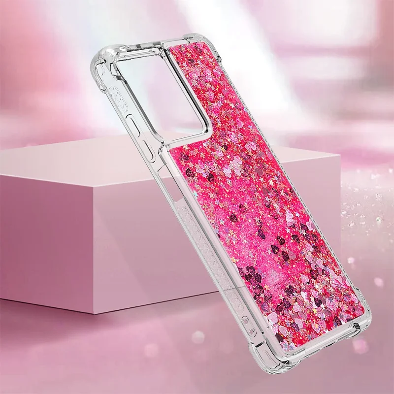 Para Xiaomi Redmi Note 12 Pro 5G (China) /(índia) YB Série-1 Capso Celular da Série 1 Case Anti-drop TPU Topa - Rosa / Corações