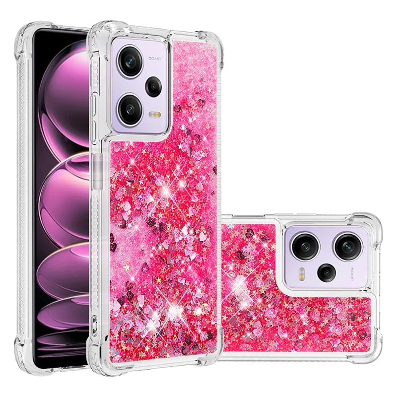 Para Xiaomi Redmi Note 12 Pro 5G (China) /(índia) YB Série-1 Capso Celular da Série 1 Case Anti-drop TPU Topa - Rosa / Corações