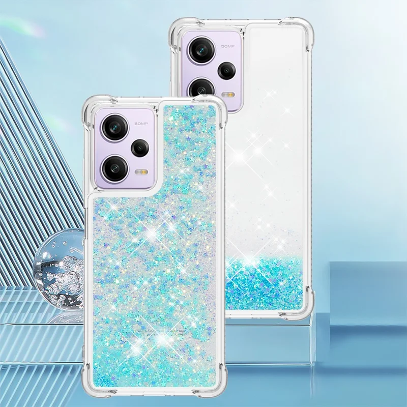 Para Xiaomi Redmi Note 12 Pro 5G / Note 12 Pro Speed 5G / Poco X5 Pro 5G YB Quicksand Series-1 Capa de Celular Anti-queda TPU Capa de Telefone - Azul / Pentagrama
