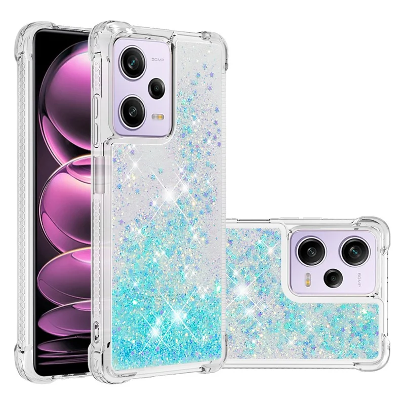 Para Xiaomi Redmi Note 12 Pro 5G / Note 12 Pro Speed 5G / Poco X5 Pro 5G YB Quicksand Series-1 Capa de Celular Anti-queda TPU Capa de Telefone - Azul / Pentagrama