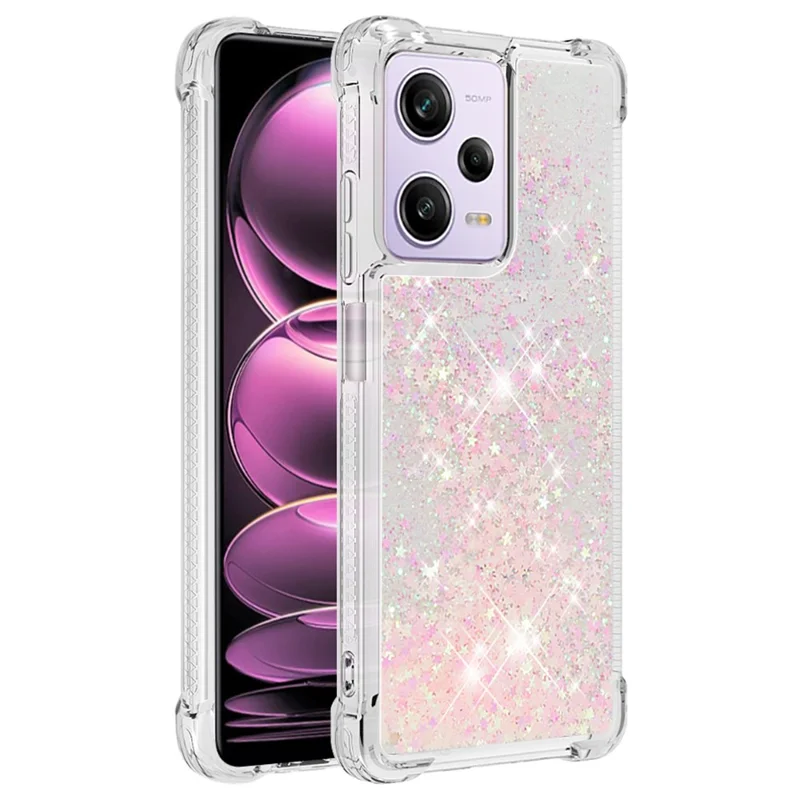 Для Xiaomi Redmi Note 12 Pro 5G / Note 12 Pro Speed 5G / Poco X5 Pro 5G YB Quicksand Series-1 Чехол для мобильного телефона Противоударный TPU Чехол для телефона - Розовый / Пятиконечная звезда