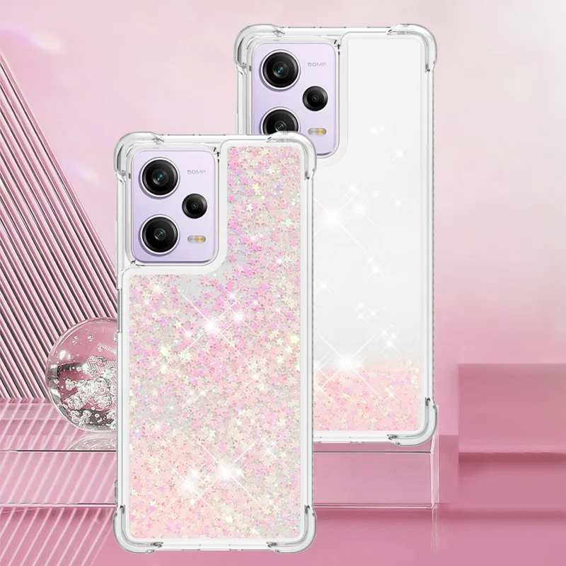 Для Xiaomi Redmi Note 12 Pro 5G / Note 12 Pro Speed 5G / Poco X5 Pro 5G YB Quicksand Series-1 Чехол для мобильного телефона Противоударный TPU Чехол для телефона - Розовый / Пятиконечная звезда