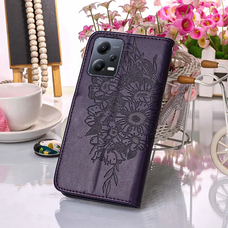 Para Xiaomi Redmi Note 12 5G (Global) / (Índia) / (China) / Poco X5 5G Capa YB Imprinting Series-4 Capa de Telefone - Roxo Escuro