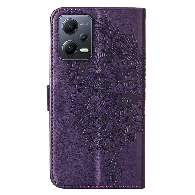 Para Xiaomi Redmi Note 12 5G (Global) / (Índia) / (China) / Poco X5 5G Capa YB Imprinting Series-4 Capa de Telefone - Roxo Escuro