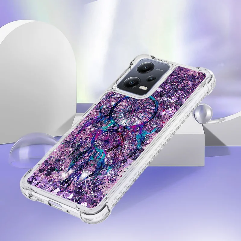Série YB Quicksand-2 pour Xiaomi Redmi Note 12 5G (mondial) / (Inde) / (Chine) / Téléphone Poco X5 5G Coque de protection en TPU avec impression de motif - Carillons à vent