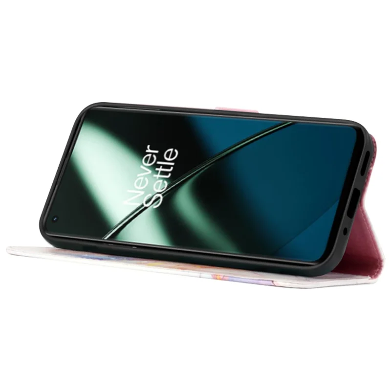 Für OnePlus Nord CE 3 Lite 5G / Nord N30 5G Handyhülle Marmorstruktur YB-Muster Drucken Lederreihe-5 Handycover - Milchstraßen-Marmor Weiß 004