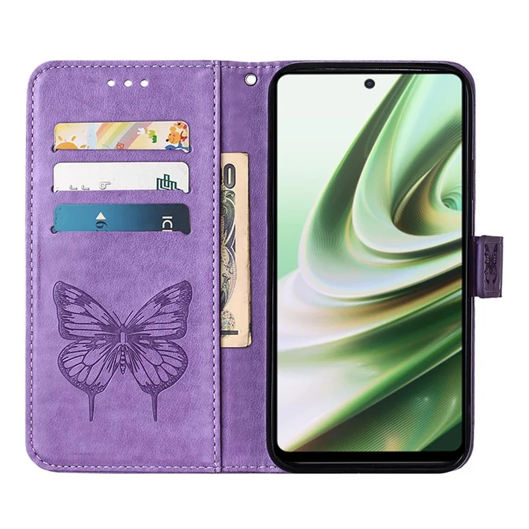Funda de teléfono de la Serie de Impresión YB-4 para OnePlus Nord CE 3 Lite 5G / Nord N30 5G, Funda de Piel de PU con Estampado Resistente a Caídas - Púrpura