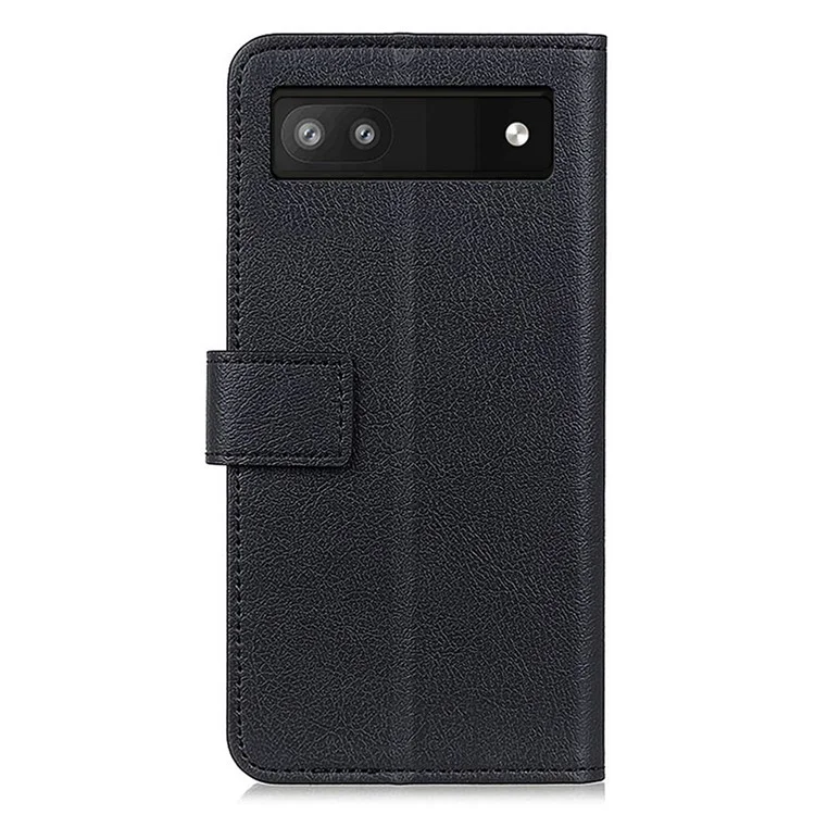 Para Google Pixel 7a Funda de Teléfono de Cuero Anti-caída Cartera Soporte - Negro