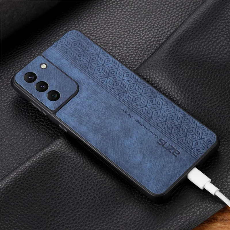 AZNS Pour Samsung Galaxy S21 5G / 4G Boîtier de téléphone en cuir imprimé TPU Étui de protection - Marron