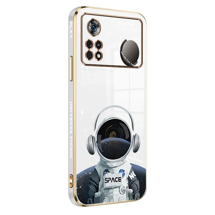 RZANTS Per Xiaomi Poco X4 Pro 5G Custodia per telefono cellulare Astronauta Cute Design Custodia morbida in TPU Antiscivolo - Bianco