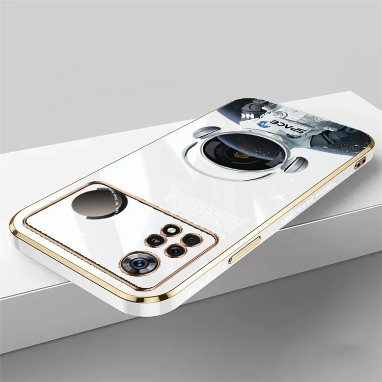 RZANTS Per Xiaomi Poco X4 Pro 5G Custodia per telefono cellulare Astronauta Cute Design Custodia morbida in TPU Antiscivolo - Bianco