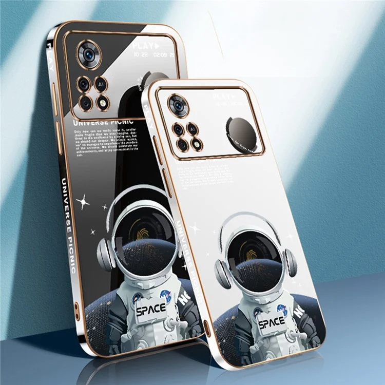 RZANTS Per Xiaomi Poco X4 Pro 5G Custodia per telefono cellulare Astronauta Cute Design Custodia morbida in TPU Antiscivolo - Bianco