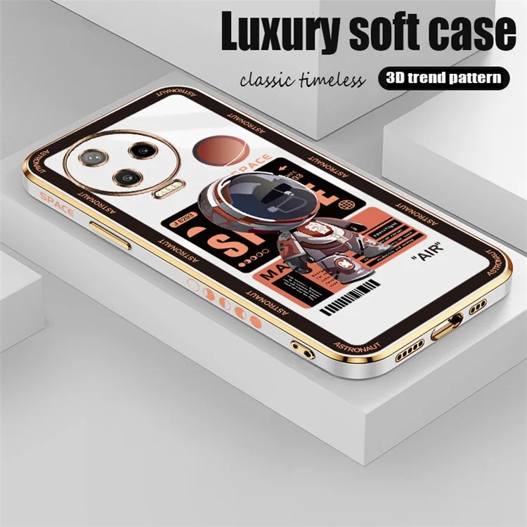 RZANTS For Infinix Note 12 Pro 4G Electroplating TPU Phone Case Universe Spaceman Pattern Cover - White