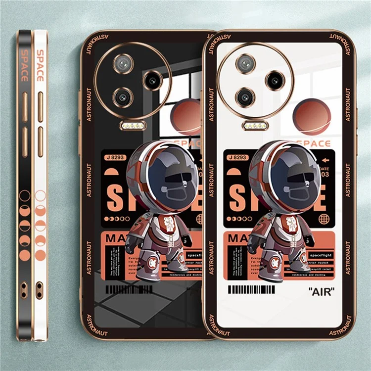 RZANTS For Infinix Note 12 Pro 4G Electroplating TPU Phone Case Universe Spaceman Pattern Cover - White