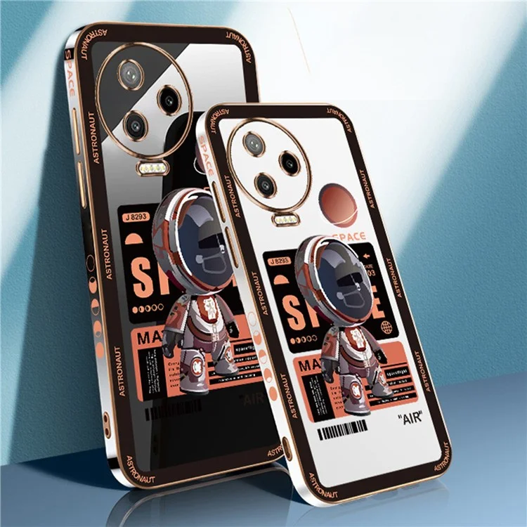 RZANTS For Infinix Note 12 Pro 4G Electroplating TPU Phone Case Universe Spaceman Pattern Cover - White