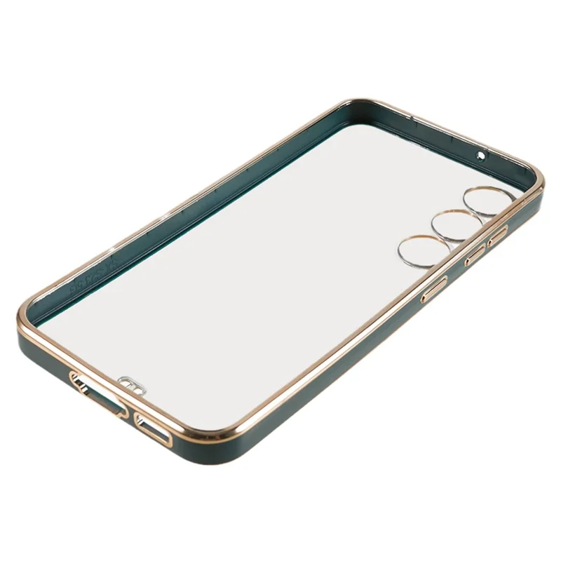 For Samsung Galaxy S22 5G Electroplating Phone Case Dual Color Anti-drop TPU Cover - Green